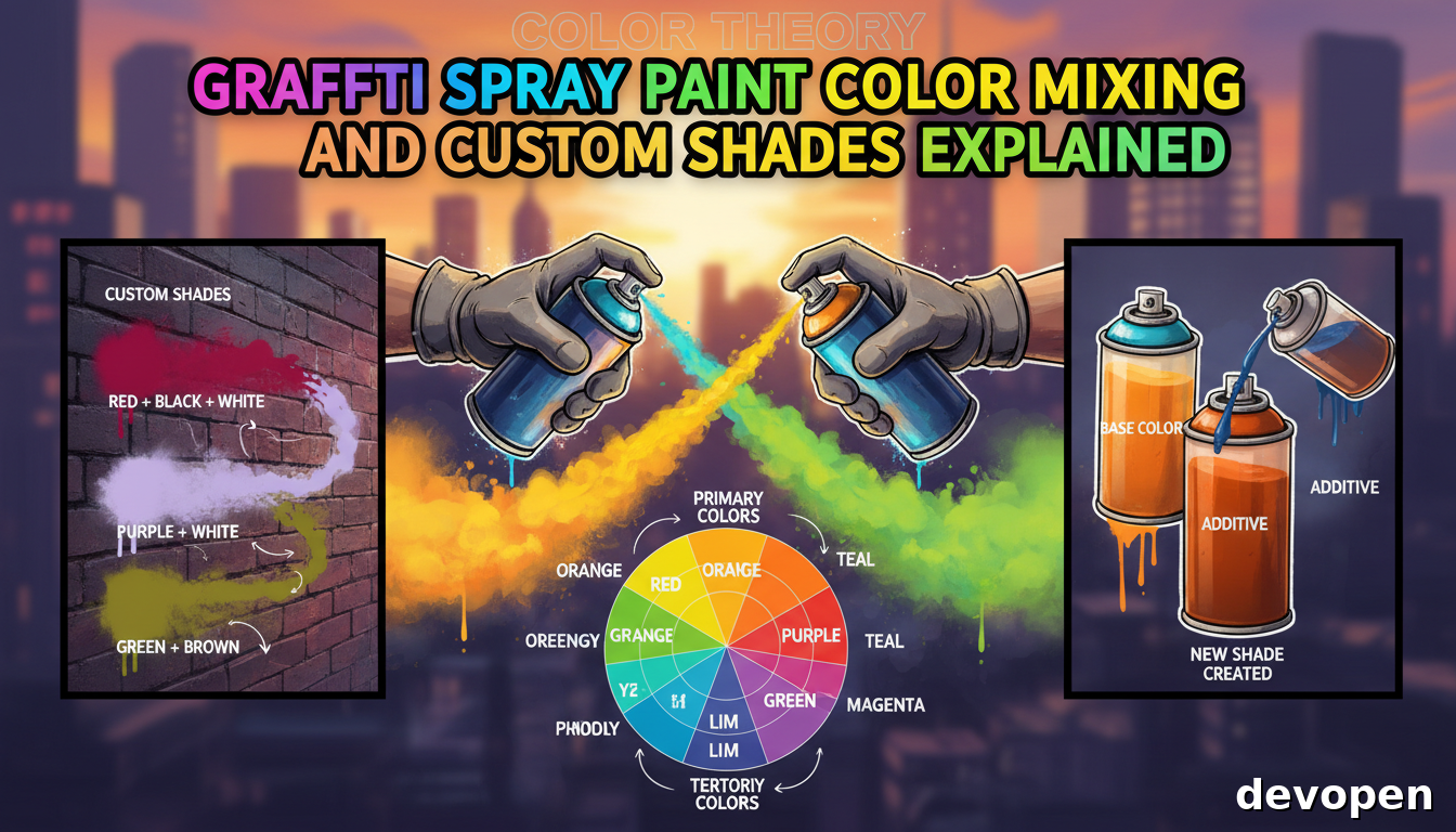 Graffiti Spray Paint Color Mixing and Custom Shades Explained